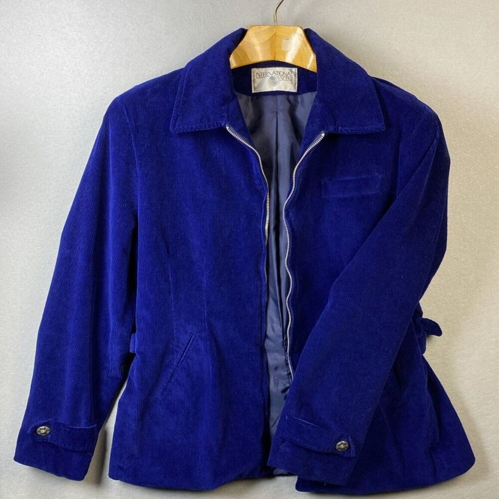 Vintage International‎ Scene Women’s Corduroy Coat Size 14 Made In Russia 1980's